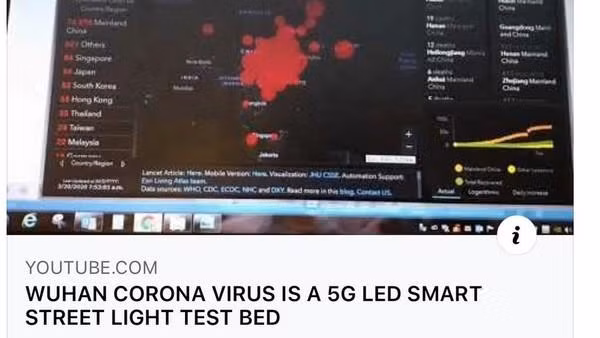 Tin giả về Covid-19 lan truyền trên YouTube khiến người dân Anh, Hà Lan đốt phá cột tháp 5G Tin giả về Covid-19 lan truyền trên YouTube khiến người dân Anh, Hà Lan đốt phá cột tháp 5G