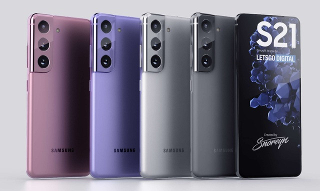 Ảnh bản dựng hoàn chỉnh và các phiên bản màu sắc của Galaxy S21