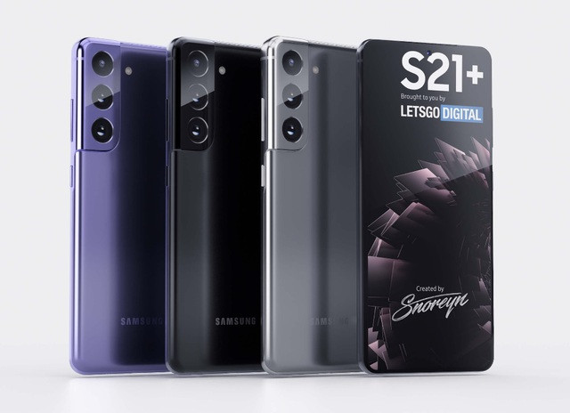 Ảnh bản dựng hoàn chỉnh và các phiên bản màu sắc của Galaxy S21+