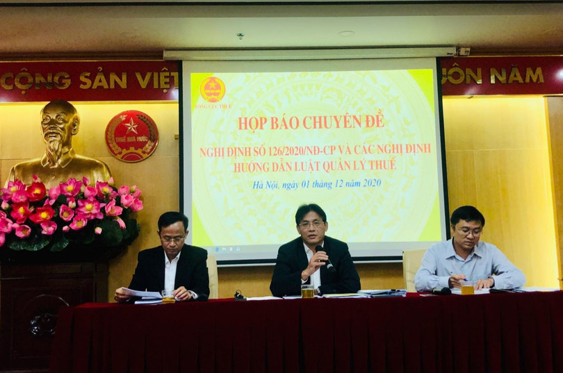 Ông Đặng Ngọc Minh, Phó Tổng cục trưởng Tổng cục Thuế chủ trì họp báo về Nghị định 126. Ảnh Duy Vũ Ông Đặng Ngọc Minh, Phó Tổng cục trưởng Tổng cục Thuế chủ trì họp báo về Nghị định 126. Ảnh Duy Vũ