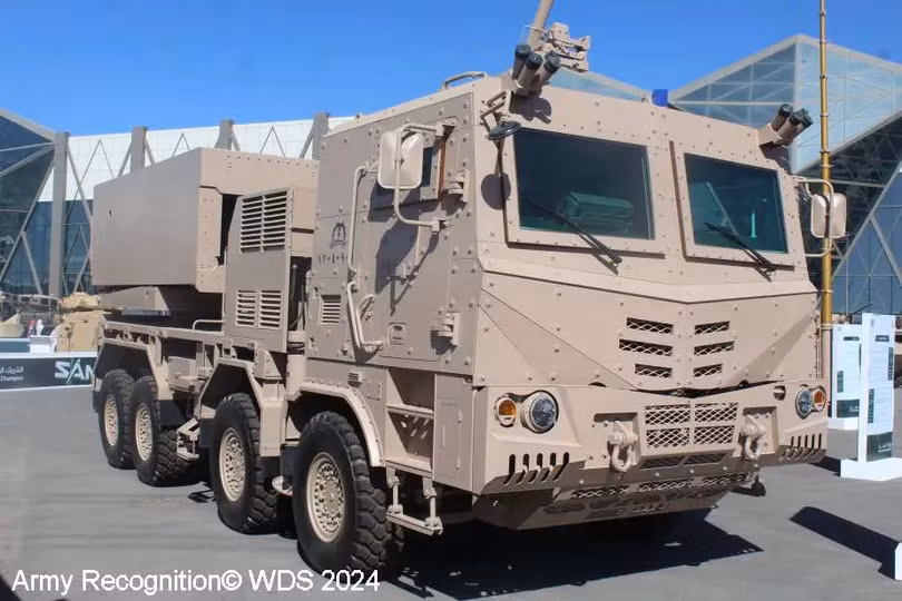 Pháo phản lực – tên lửa Chunmoo K239 K của Arab Saudi. Ảnh Army Recognition.