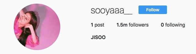 Tài khoản Instagram của Jisoo