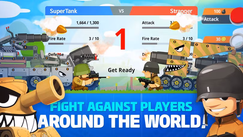Super Tank Rumble - Game tự chế xe tăng chiến đấu cực ngộ nghĩnh