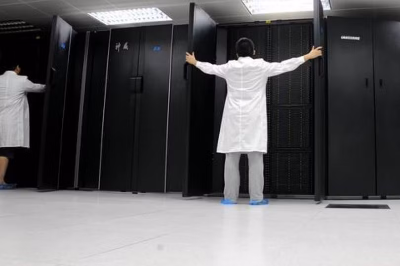 Sunway TaihuLight, một siêu máy tính của Trung Quốc. Ảnh: SCMP