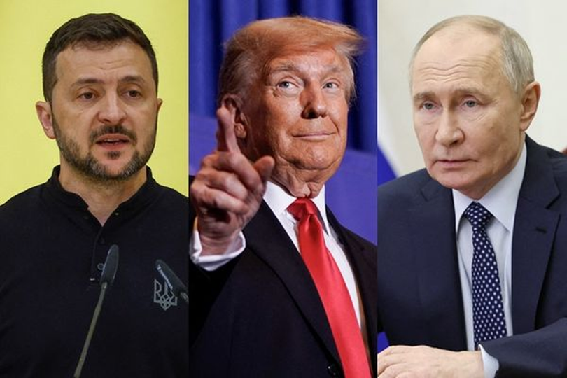Ông Trump đã chuyển 6 điều kiện ngừng bắn của Tổng thống Putin đến Tổng thống Zelensky. Ảnh: ETtoday.