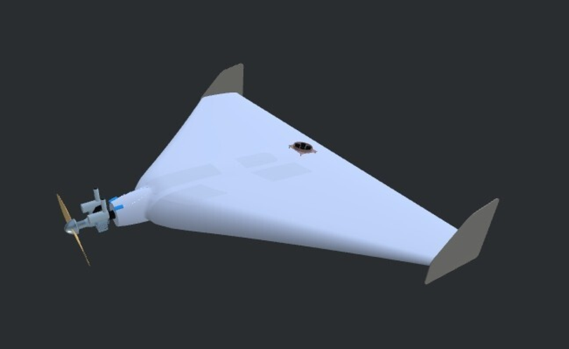 Ảnh 3D của mẫu máy bay không người lái mới Nga đang triển khai. Ảnh: Wforum.