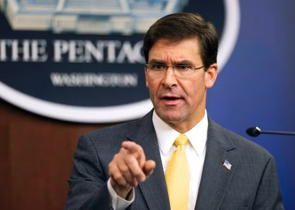 Bộ trưởng Quốc phòng Mỹ Mark Esper: rõ ràng Trung Quốc đang áp dụng chiến lược có chủ ý phá hoại sự ổn định khu vực. Ảnh: Đông Phương