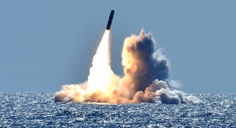 Việc Mỹ phóng thử 4 tên lửa Trident II D5 từ tàu ngầm vào các ngày 4 và 6 tháng 9 được cho là nhằm gây sức ép với Nga. Ảnh: Toutiao