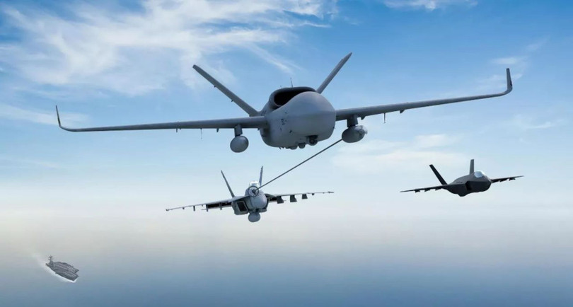 Trong tương lai,Hải quân Mỹ sẽ trang bị máy bay không người lái tiếp dầu trên không cho các máy bay chiến đấu cất hạ cánh trên tàu sân bay