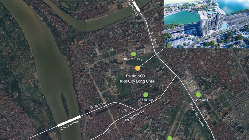 Vị trí dự án nhà ở xã hội Rice City Long Châu có giá mở bán gần 30 triệu đồng/m2