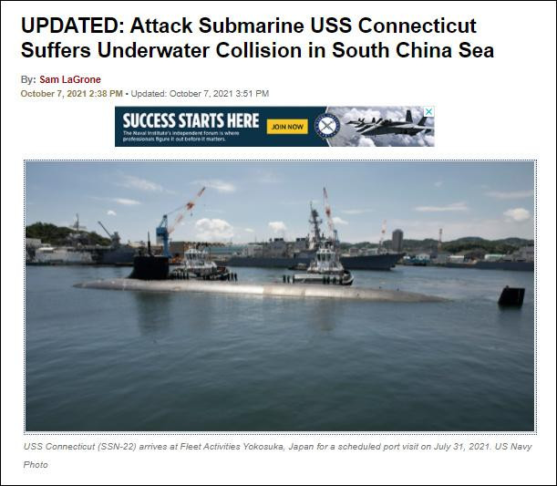 Truyền thông Mỹ đưa tin về vụ tai nạn của USS Connecticut Truyền thông Mỹ đưa tin về vụ tai nạn của USS Connecticut