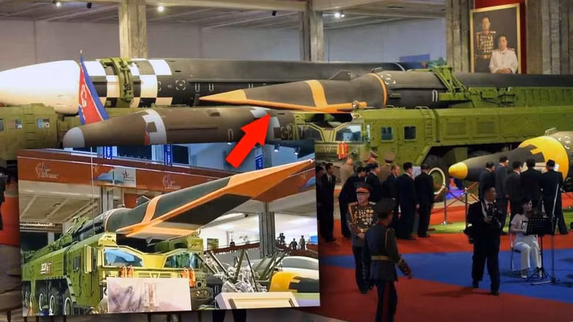 Cận cảnh tên lửa siêu thanh Hwasung-8 (Ảnh: QQ).