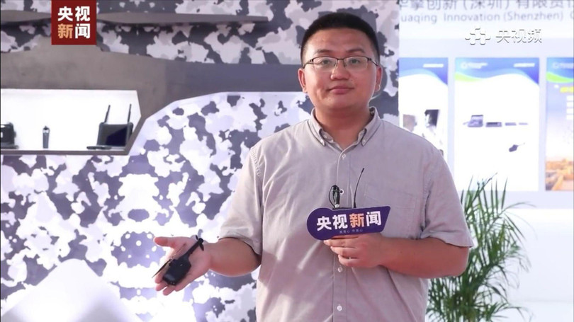 UAV Phong Điểu được giới thiệu trên Đài Truyền hình Trung ương Trung Quốc (Ảnh: CCTV).