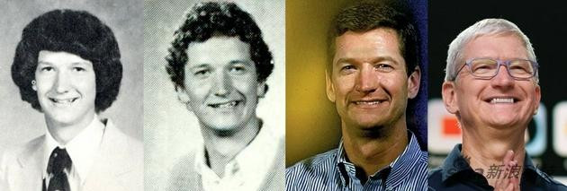 Từ trái sang phải, Tim Cook: 1978, 1982, không rõ và 2020 Từ trái sang phải, Tim Cook: 1978, 1982, không rõ và 2020