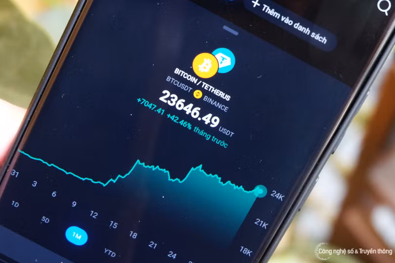 Giá Bitcoin đã tăng gấp rưỡi chỉ trong một tháng trở lại đây. Ảnh: Trọng Đạt Giá Bitcoin đã tăng gấp rưỡi chỉ trong một tháng trở lại đây. Ảnh: Trọng Đạt