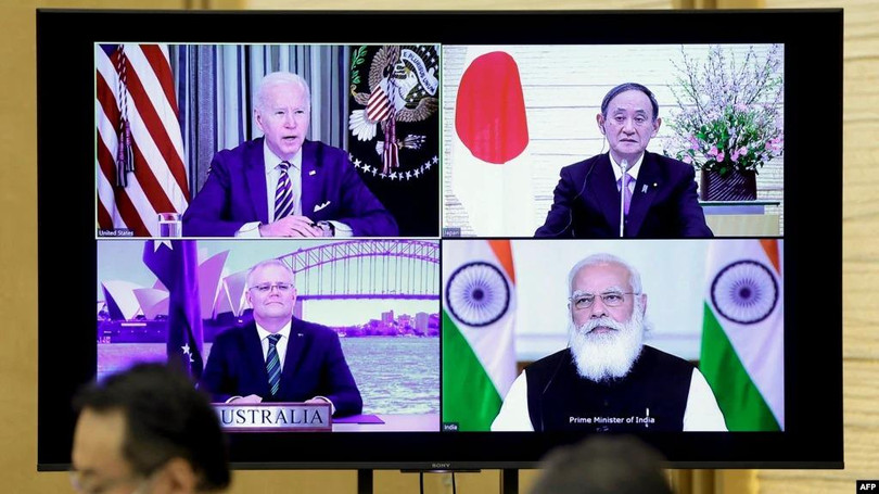 Cơ chế đối thoại Quad ngày càng chặt chẽ. Trong ảnh: nguyên thủ 4 quốc gia thành viên tổ chức hội nghị cấp cao trực tuyến tháng 3/2021 (Ảnh: AP). Cơ chế đối thoại Quad ngày càng chặt chẽ. Trong ảnh: nguyên thủ 4 quốc gia thành viên tổ chức hội nghị cấp cao trực tuyến tháng 3/2021 (Ảnh: AP).
