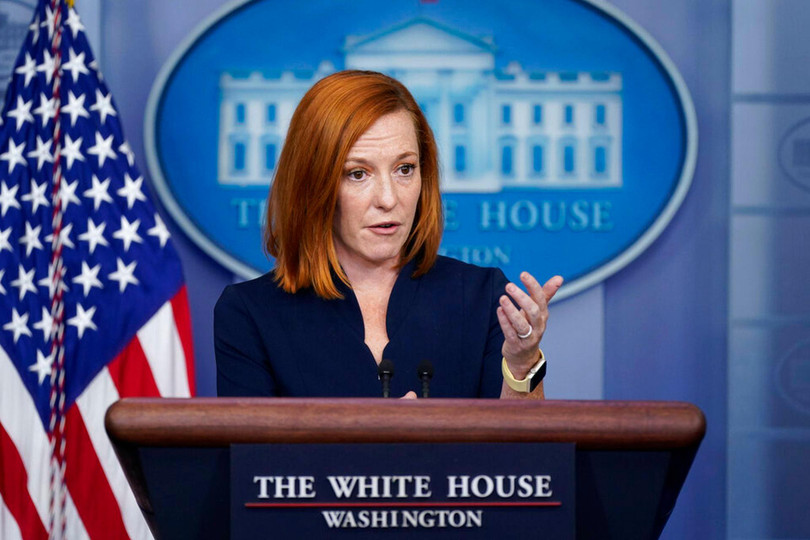 Người phát ngôn Nhà Trắng Jen Psaki hôm 27/9 bác bỏ việc trả tự do và để Mạnh Vãn Chu về Trung Quốc là một cuộc "trao đổi tù nhân" (Ảnh: Dwnews). Người phát ngôn Nhà Trắng Jen Psaki hôm 27/9 bác bỏ việc trả tự do và để Mạnh Vãn Chu về Trung Quốc là một cuộc "trao đổi tù nhân" (Ảnh: Dwnews).