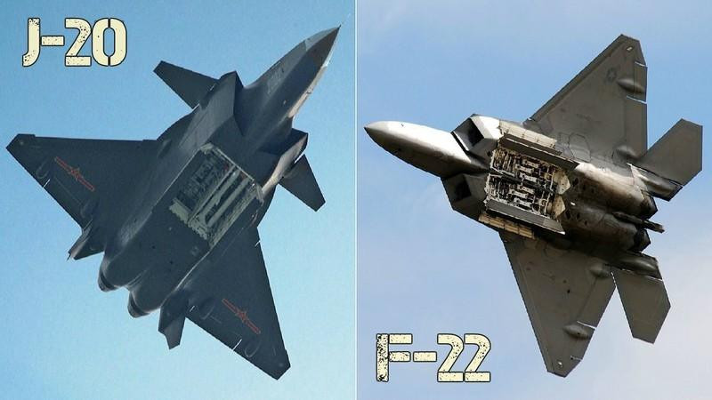 So sánh hình dạng J-20 và F-22 (Ảnh: Military Watch).