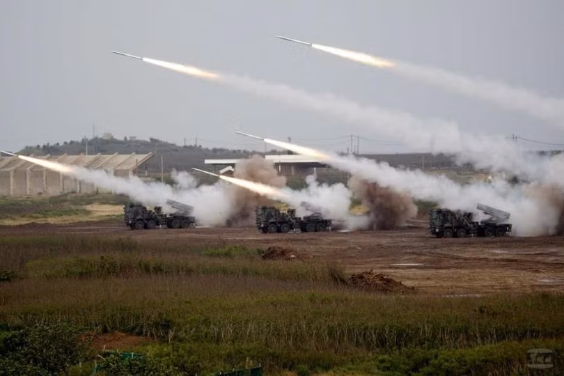  Lực lượng vũ trang Đài Loan tiến hành tập trận Hán Quang chống đổ bộ, bảo vệ đảo (Ảnh: CNA).