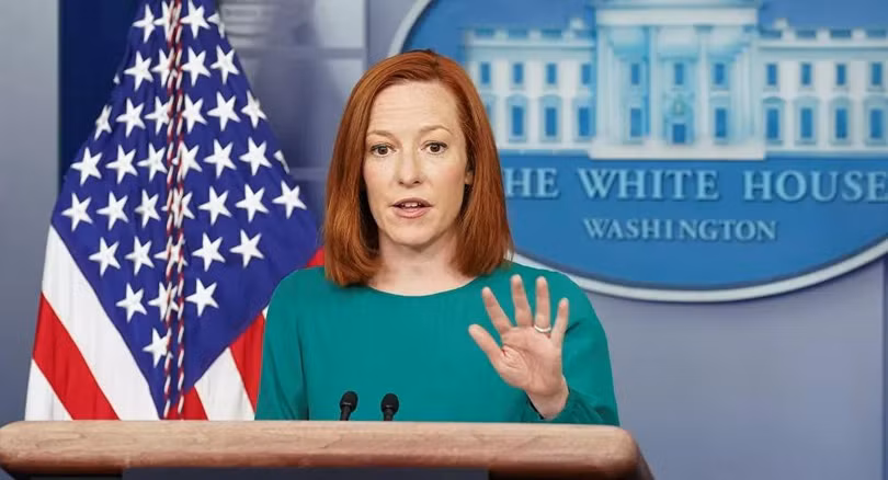 Bà Jen Psaki - người phát ngôn Nhà Trắng: Mỹ không vội công nhận chính phủ lâm thời Afghanistan (Ảnh: Reuters).