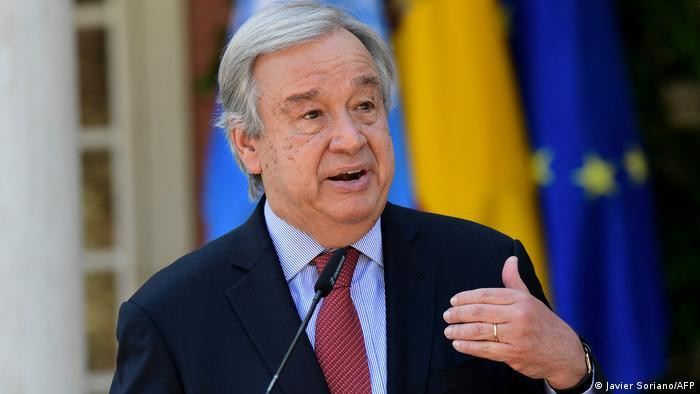 Tổng thư ký Liên Hợp Quốc Antonio Guterres hôm 20/9 cảnh báo Trung Quốc và Mỹ tránh một cuộc Chiến tranh Lạnh mới (Ảnh: AFP) Tổng thư ký Liên Hợp Quốc Antonio Guterres hôm 20/9 cảnh báo Trung Quốc và Mỹ tránh một cuộc Chiến tranh Lạnh mới (Ảnh: AFP)