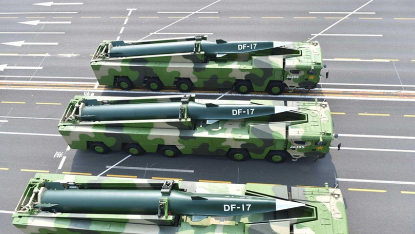 Tên lửa siêu thanh DF-17 của Trung Quốc (Ảnh: Xinhua).