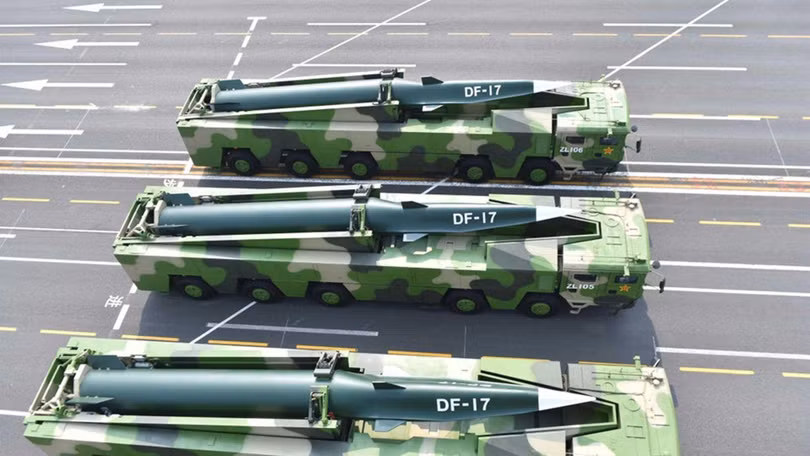 Tên lửa siêu thanh DF-17 của Trung Quốc (Ảnh: Xinhua). Tên lửa siêu thanh DF-17 của Trung Quốc (Ảnh: Xinhua).