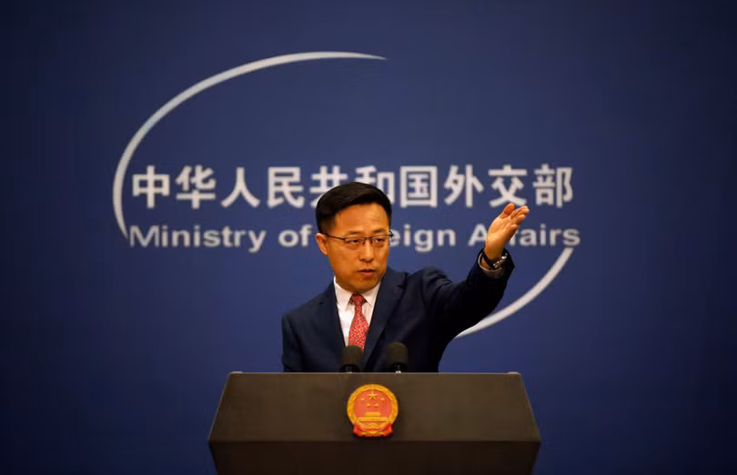 Người phát ngôn Bộ Ngoại giao Trung Quốc Triệu Lập Kiên (Ảnh: Dwnews).