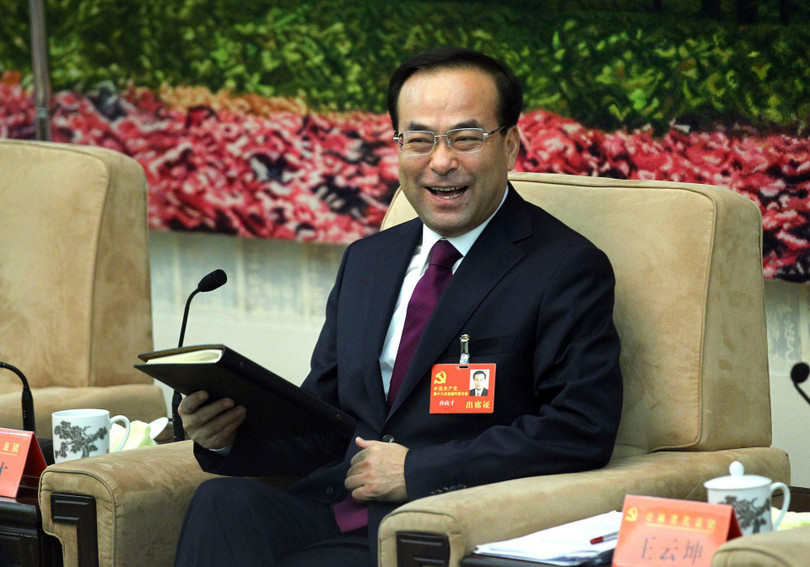 Tôn Chính Tài sau khi được bầu vào Bộ Chính trị tháng 11/2012 (Ảnh: Xinhua).