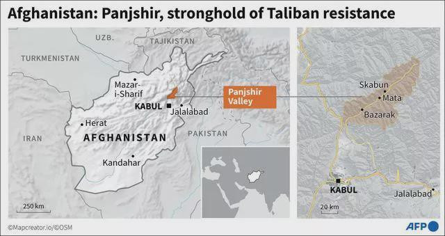 Vị trí tỉnh Panjshnawmfnawmf rất gần thủ đô Kabul (Ảnh: AFP). Vị trí tỉnh Panjshnawmfnawmf rất gần thủ đô Kabul (Ảnh: AFP).