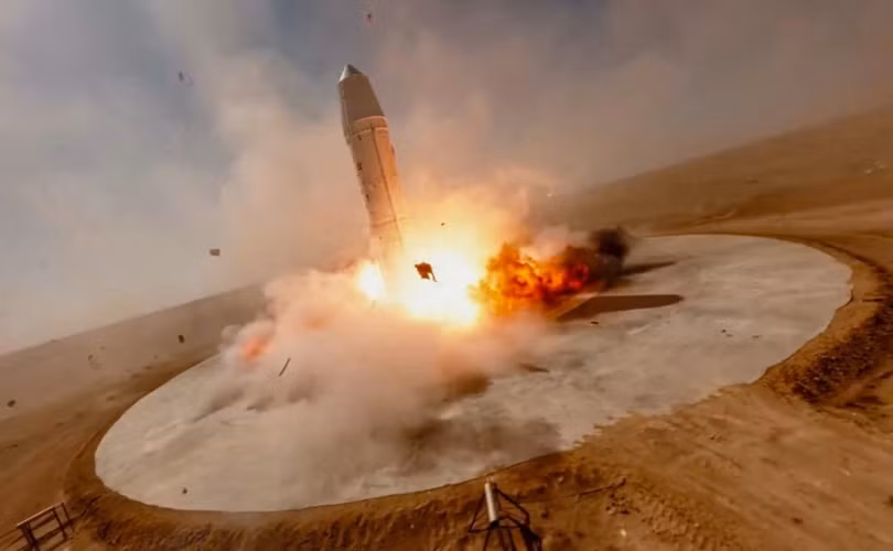 Deep Blue Aerospace đã tiến hành thử nghiệm tên lửa đẩy tái sử dụng Nebula-1 tại Ejin Banner, Nội Mông, vào ngày 22/9/2024 (Ảnh: SCMP)