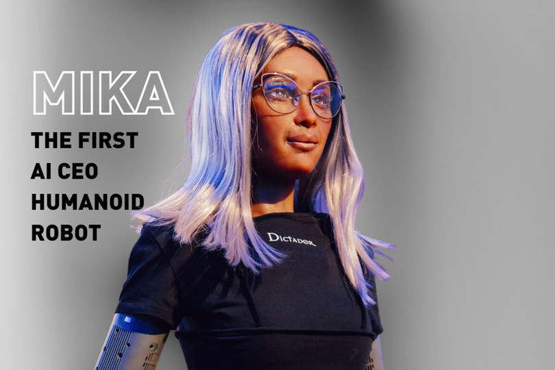 Robot AI Mika, Giám đốc điều hành công ty đầu tiên trên thế giới (Ảnh: Nbd)