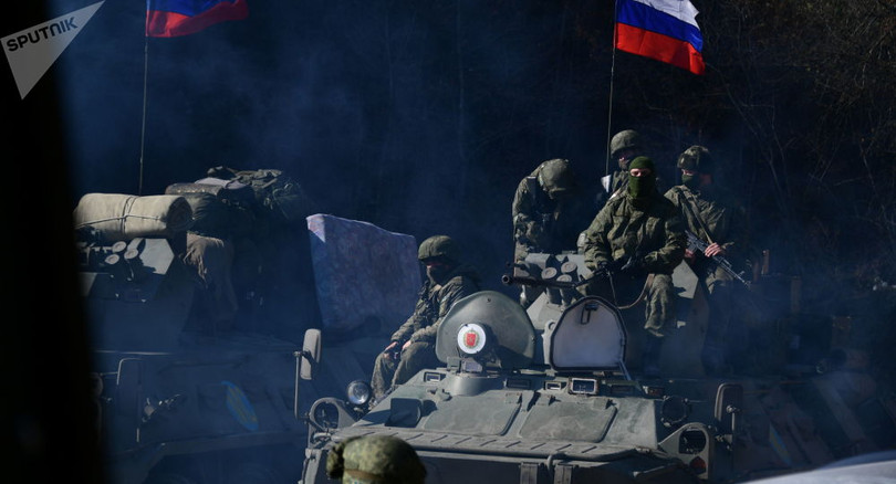 Lực lượng gìn giữ hòa bình Nga ở Nagorno-Karabakh (Ảnh: Sputnik).