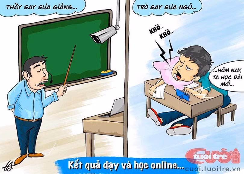 Dạy học trực tuyến cần thay đổi cách tổ chức - Nguồn Tuổi trẻ cười