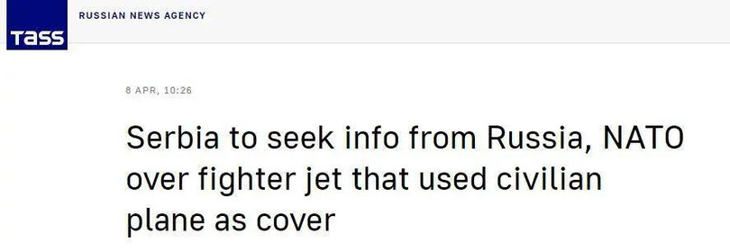 Hãng tin TASS đưa tin về vụ việc.