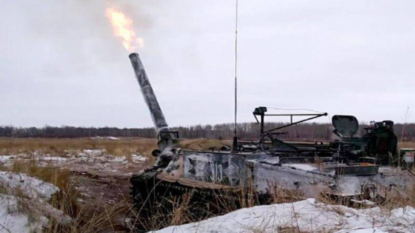 Quân Nga sử dụng cối tự hành 2S4 Tulip 240mm oanh kích Mariupol.