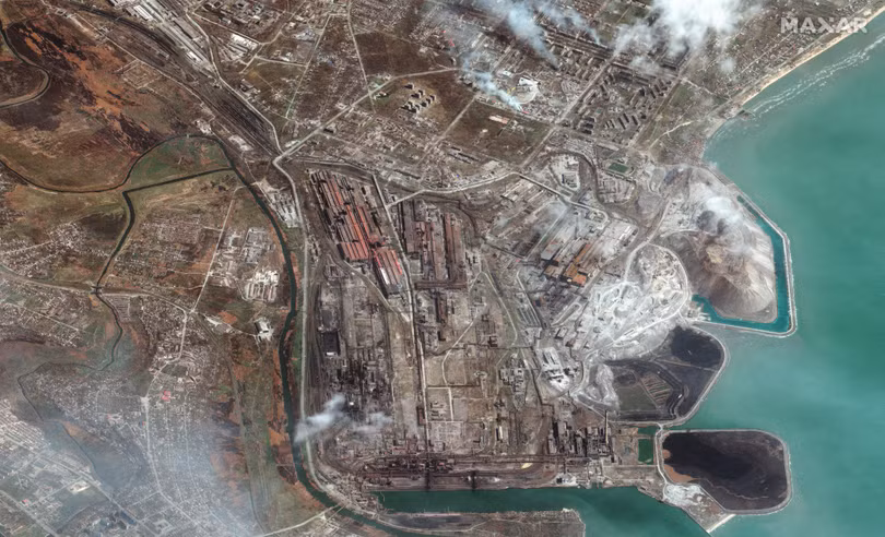 Ảnh vệ tinh chụp Nhà máy thép Azovstal.