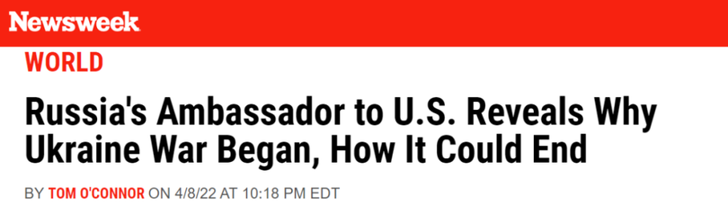 Tờ Newsweek viết về cảnh báo của Đại sứ Nga Antonov/ Tờ Newsweek viết về cảnh báo của Đại sứ Nga Antonov/