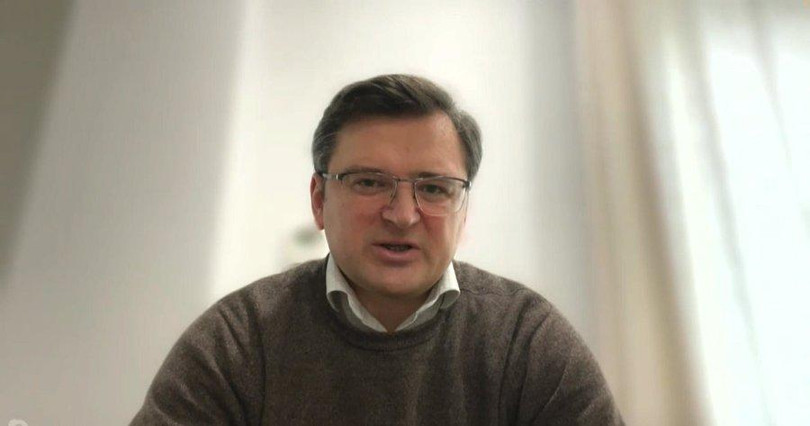 Ông Kuleba khi trả lời phỏng vấn trong chương trình Meet the Press của NBC.