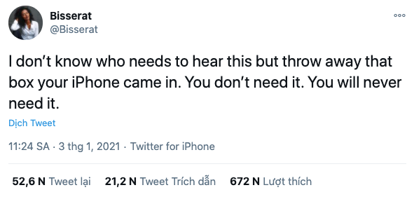 Đoạn tweet gây "bão" của Bisserat.