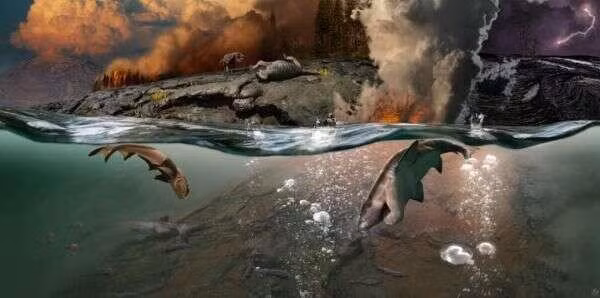 "Đại diệt vong" xảy ra vào cuối thời kỳ Permia được coi là thảm kịch gây đại tuyệt chủng kinh hoàng nhất trong lịch sử Trái Đất. Ảnh: Sohu