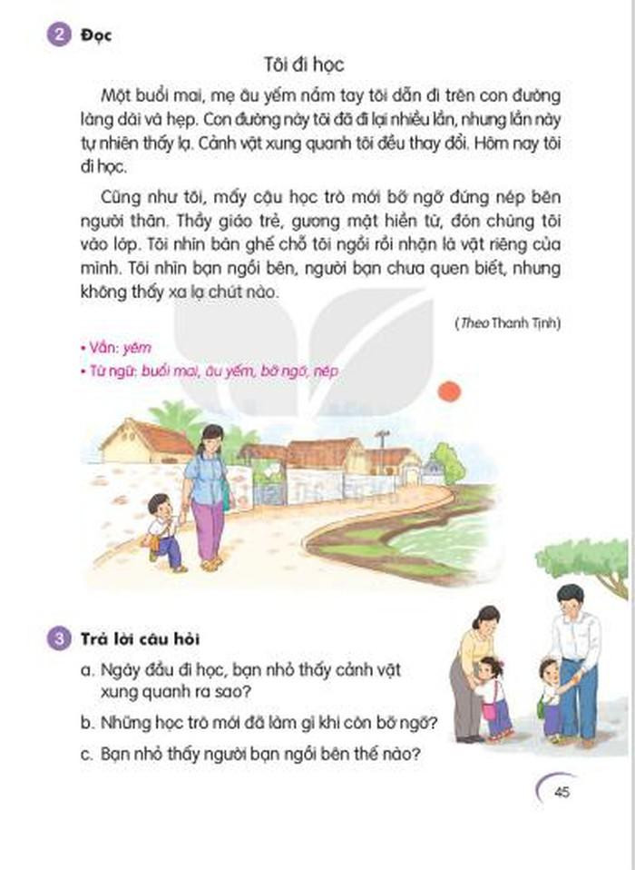 Ảnh chụp 1 trang sách bài Tôi đi học trong sách Tiếng Việt 1, bộ Kết nối tri thức với cuộc sống Ảnh chụp 1 trang sách bài Tôi đi học trong sách Tiếng Việt 1, bộ Kết nối tri thức với cuộc sống