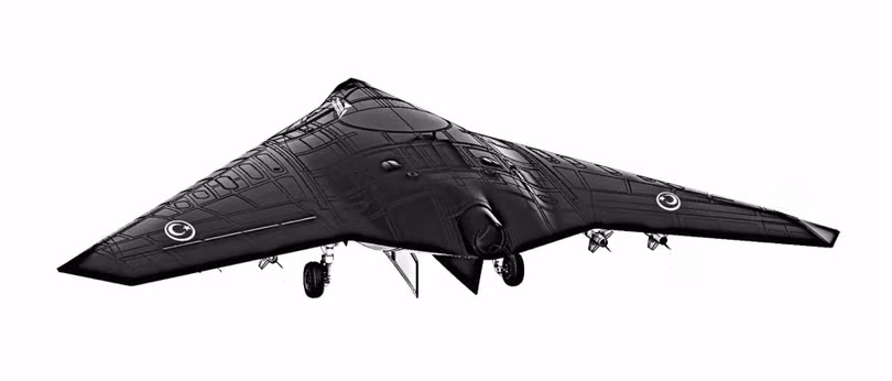 Đồ họa thiết kế ban đầu của UAV ANKA-3 Thổ Nhĩ Kỳ, không khác nhiều so với bức ảnh mới nhất. Ảnh The Drive.