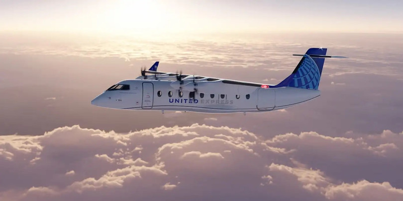 Máy bay điện United Airlines và Heart Aerospace ES-30. Ảnh: United Airlines.