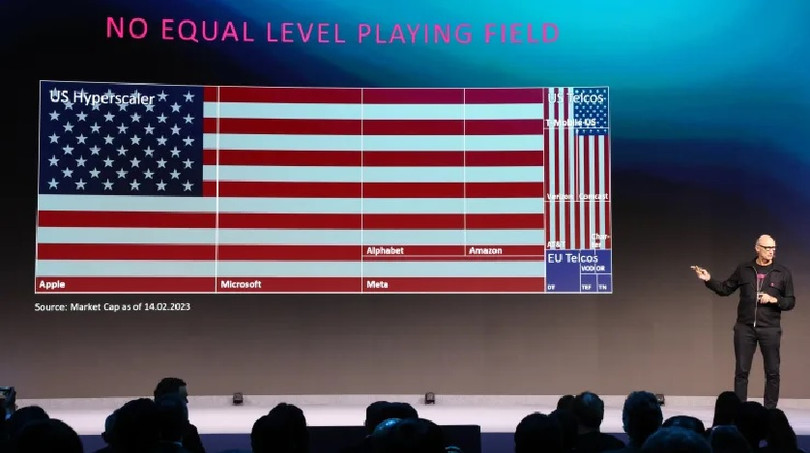 Tim Hoettges, Giám đốc điều hành của Deutsche Telekom, có bài phát biểu quan trọng tại Mobile World Congress. Ảnh Angela Garcia / Bloomberg /Getty Images Tim Hoettges, Giám đốc điều hành của Deutsche Telekom, có bài phát biểu quan trọng tại Mobile World Congress. Ảnh Angela Garcia / Bloomberg /Getty Images