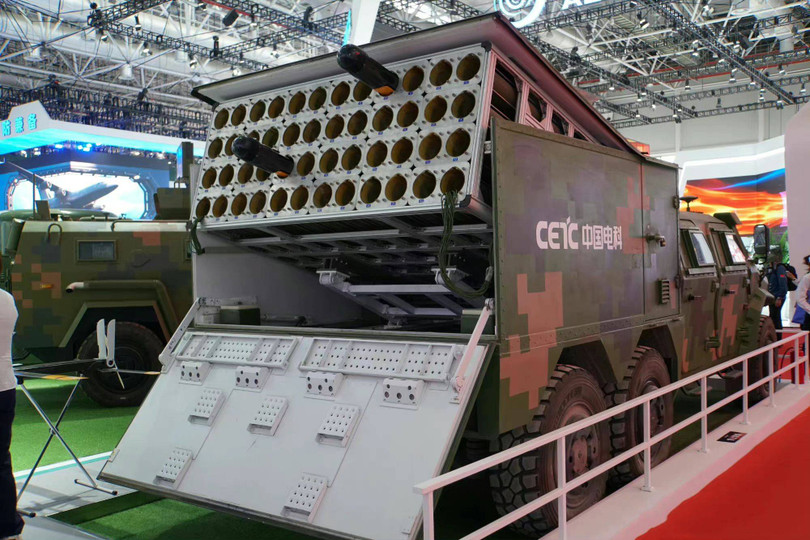 Thiết bị phóng loạt UAV của một công ty Trung Quốc (Ảnh: Sohu).