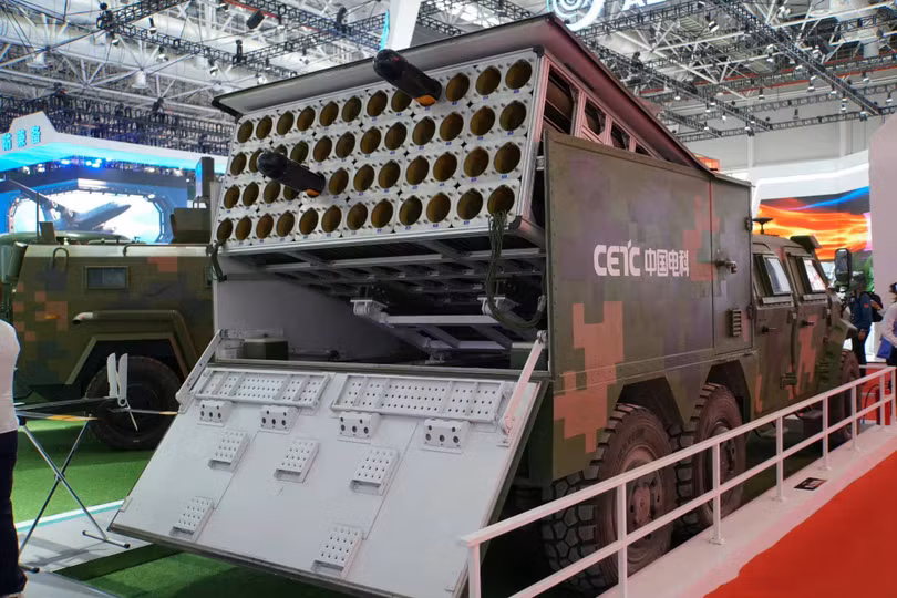 Thiết bị phóng loạt UAV của một công ty Trung Quốc (Ảnh: Sohu).