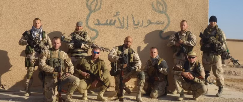 Một nhóm lính đánh thuê được cho là người Nga tại chiến trường Syria