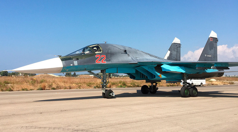Chiến đấu cơ Su-34 của Nga tham chiến tại Syria ảnh: RT