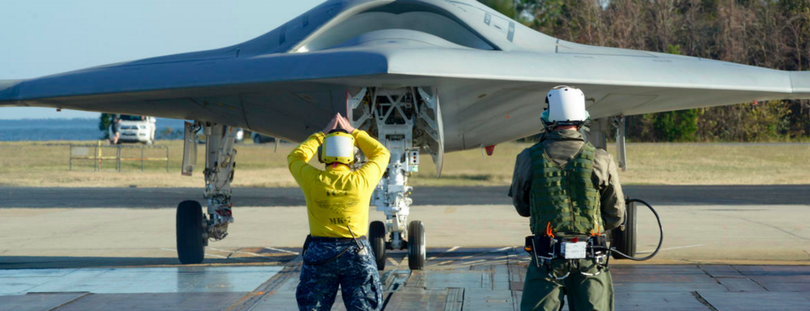 Máy bay tàng hình không người lái X-47B của Mỹ được xem là loại vũ khí trong các cuộc chiến hiện đại